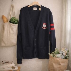 Vintage A&P Fresh Obsessed Varsity Cardigan Retail Workwear Large